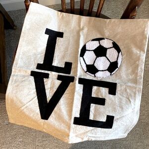 NWOT - Pillow Cover for Soccer Lovers.